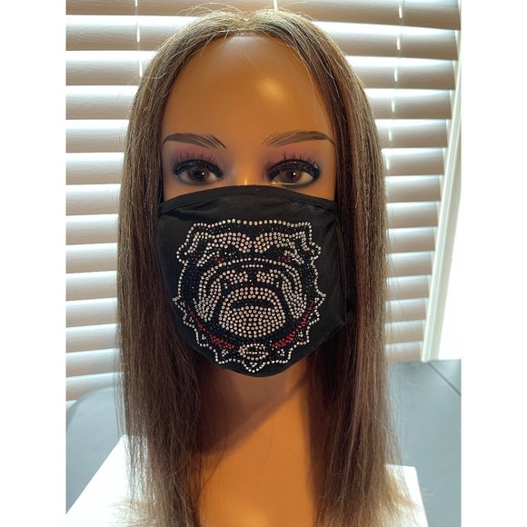 University of Georgia Bulldogs Bling Face Mask - Picture 1 of 10